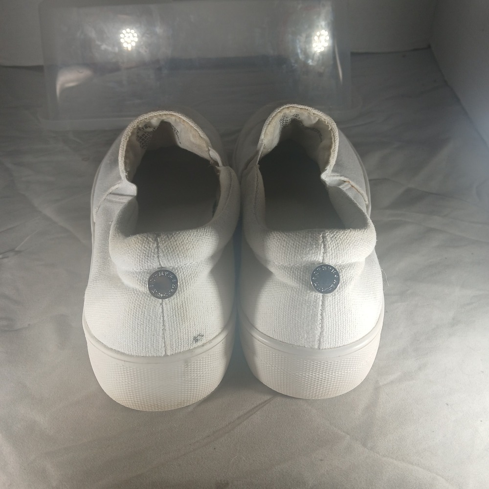 Steve Madden Gills-C Slip On Sneakers 9M White Canvas Platform Casual Shoes - Picture 6 of 10
